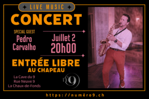 Pedro Carvalho en concert à La Cave du 9 à La Chaux-de-Fonds