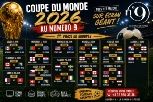 Coupe du Monde 2026 sur Écran Géant | Numéro 9 La Chaux-de-Fonds